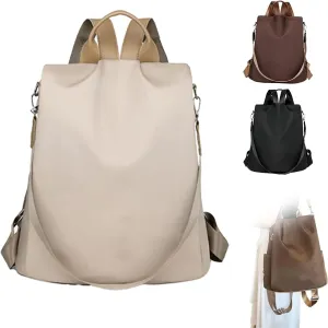 Subscrsidewa Anti-Theft Large Capacity Backpack, Anti Theft Backpack Subscrsidewa, Leisure Shoulder Bag for Women (Biege)