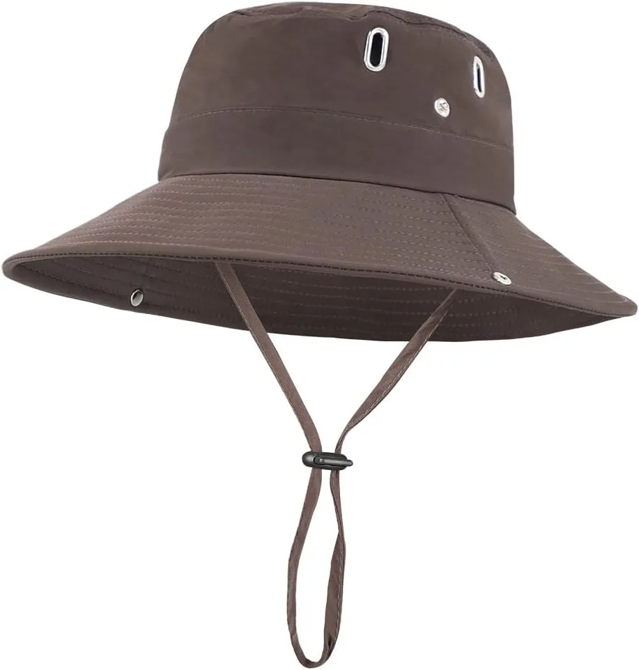 Summer Outdoor Fishing Hat Cowboy Fisherman Sunshade Hat Breathable Quick-Drying Uv-Proof Hiking Boonie Hat