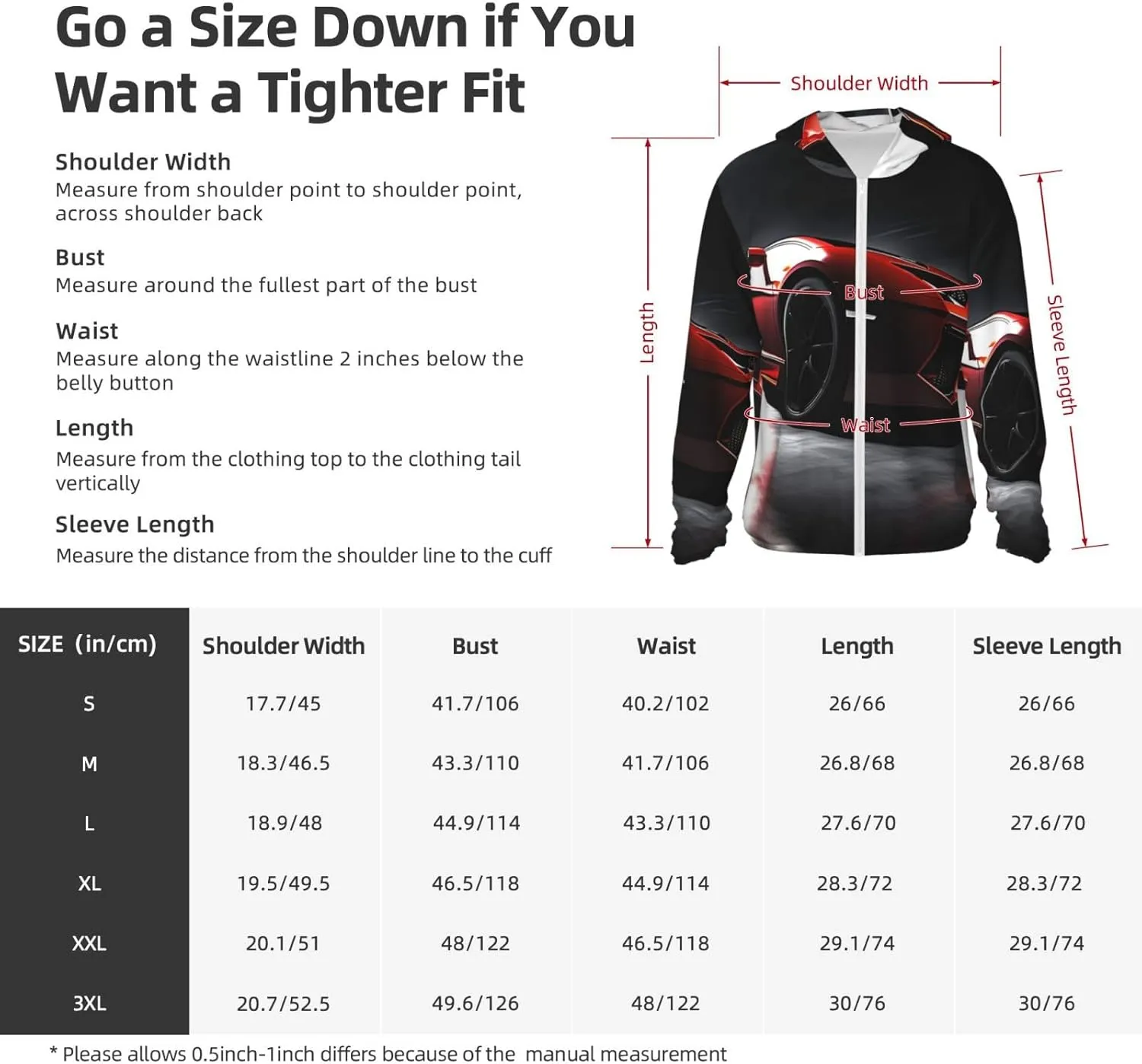 Sun Protection Hoodie for Men Women UPF 50  Long Sleeve Sun Shirts Rash Guard Jacket Speed Sport Car Sun Shirt
