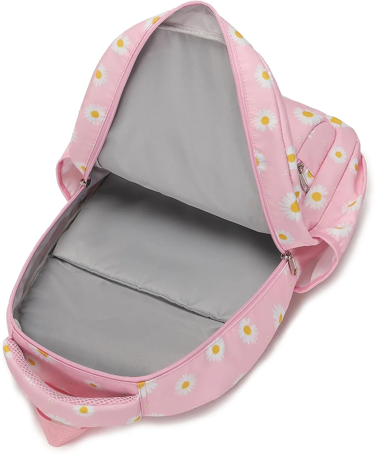 Sunborls Backpack for Girls Teens Girls Bookbag Lightweight High-Capacity Waterproof School Gifts for Lovely Small Daisy Flower 3pcs (Pink)