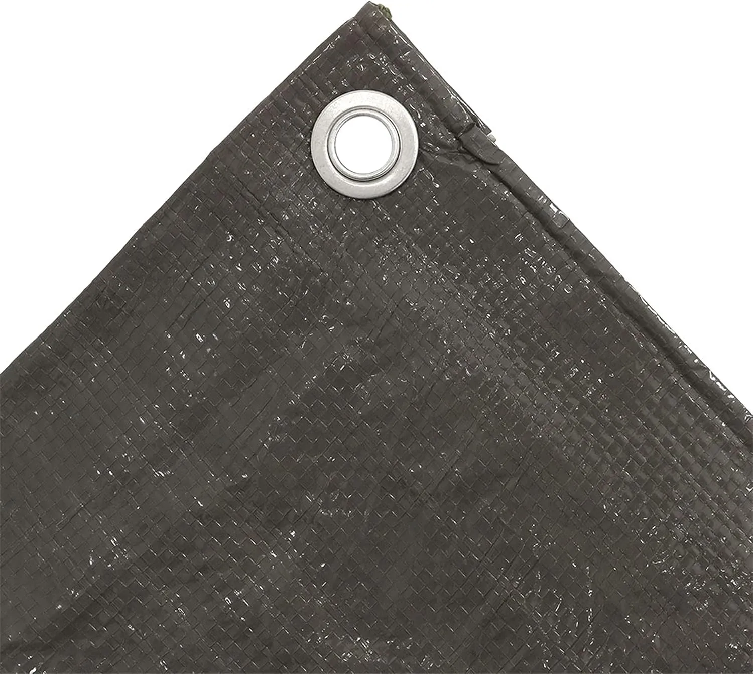 Sunnydaze 8 x 10 Foot Plastic Reversible Heavy-Duty Multipurpose Tarp - Laminated on Both Sides - Dark Gray