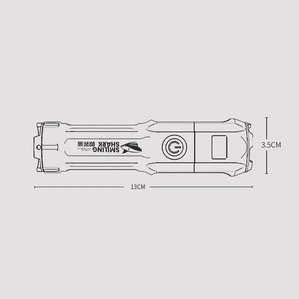 Super Bright ABS Strong Light Focusing Led Flashlight