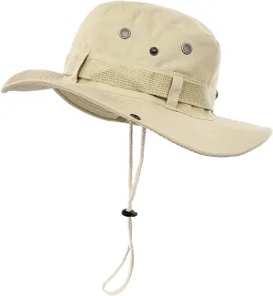 Surblue Boonie Sun Hat Windproof Fishing Hat UPF 50  UV Protection for Hiking, Travel