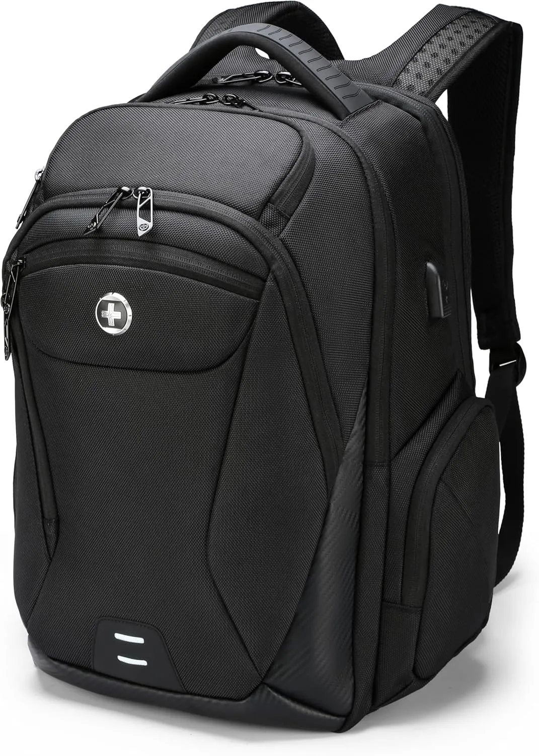 Swissdigital Design Men's Laptop Backpack for College and Business Travel with Integrated USB Charging Port and RFID Protection Fits Laptops up to 15.6 inch | Terabyte NG