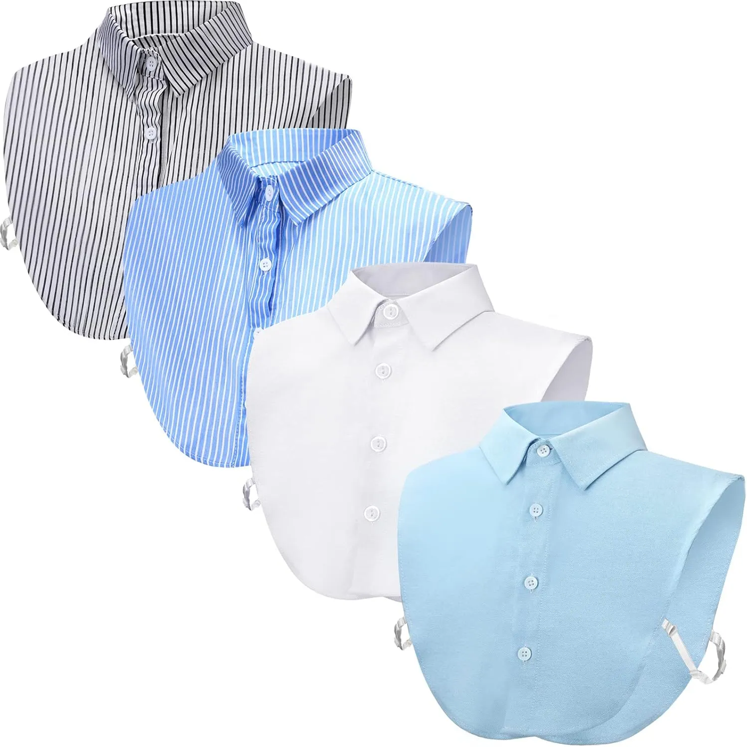 Syhood 4 Pcs Fake Collar Detachable False Dickey Collar Half Shirts Round for Women Outfits