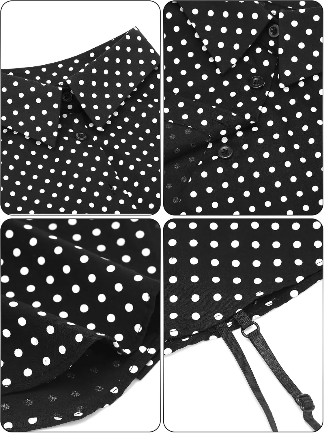 Syhood 4 Pcs Fake Collar Detachable False Dickey Collar Half Shirts Round for Women Outfits