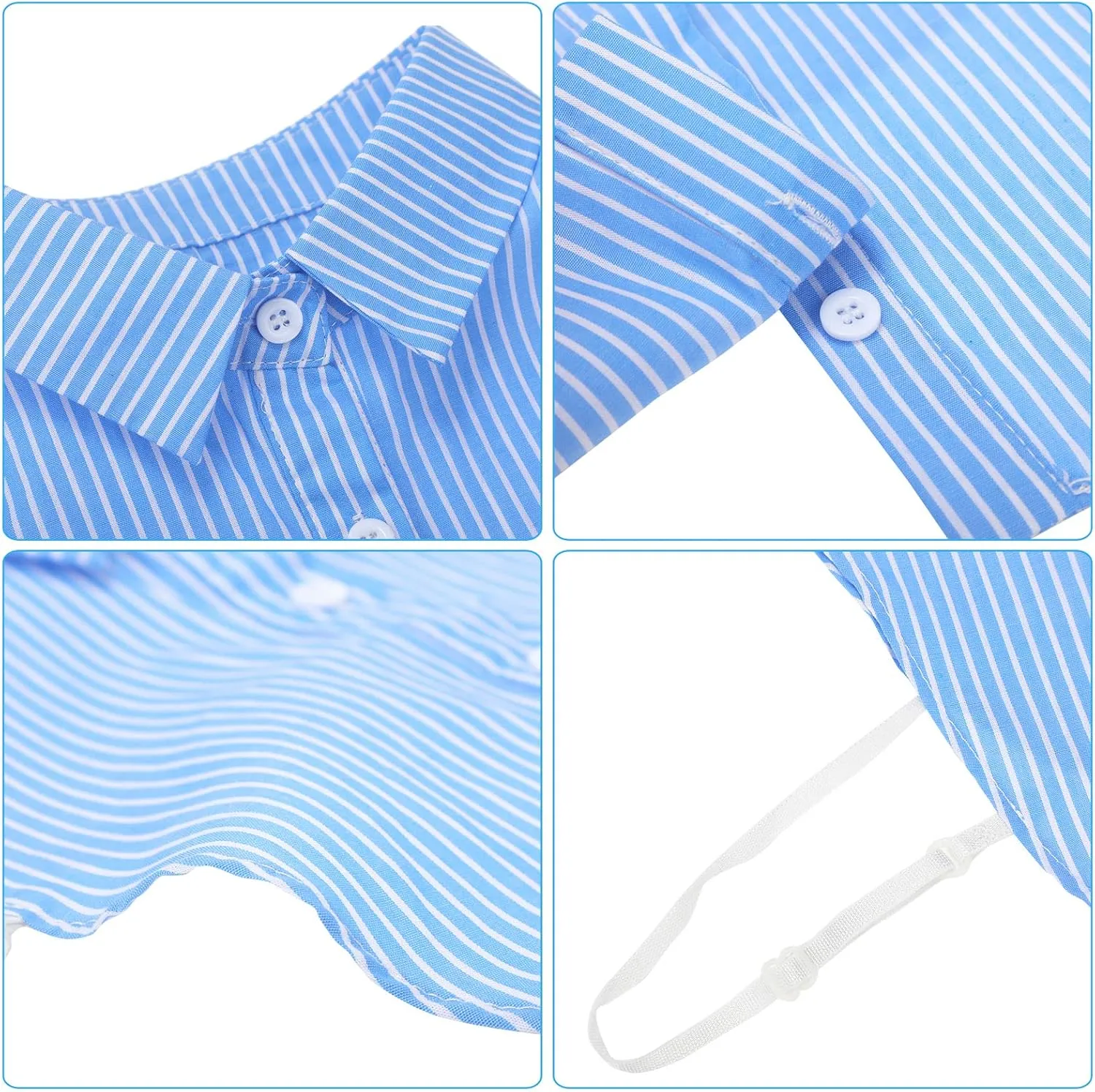 Syhood 4 Pcs Fake Collar Detachable False Dickey Collar Half Shirts Round for Women Outfits