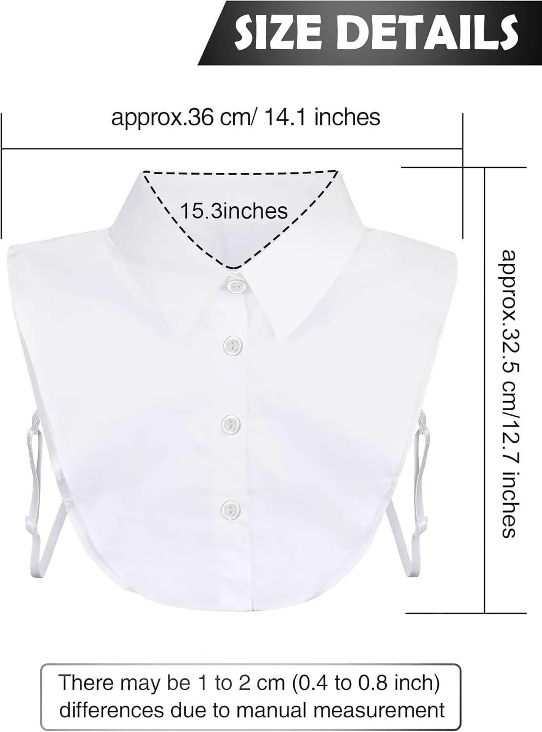 Syhood 4 Pcs Fake Collar Detachable False Dickey Collar Half Shirts Round for Women Outfits