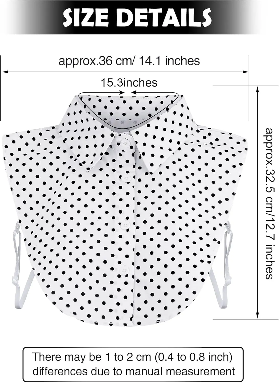 Syhood 4 Pcs Fake Collar Detachable False Dickey Collar Half Shirts Round for Women Outfits