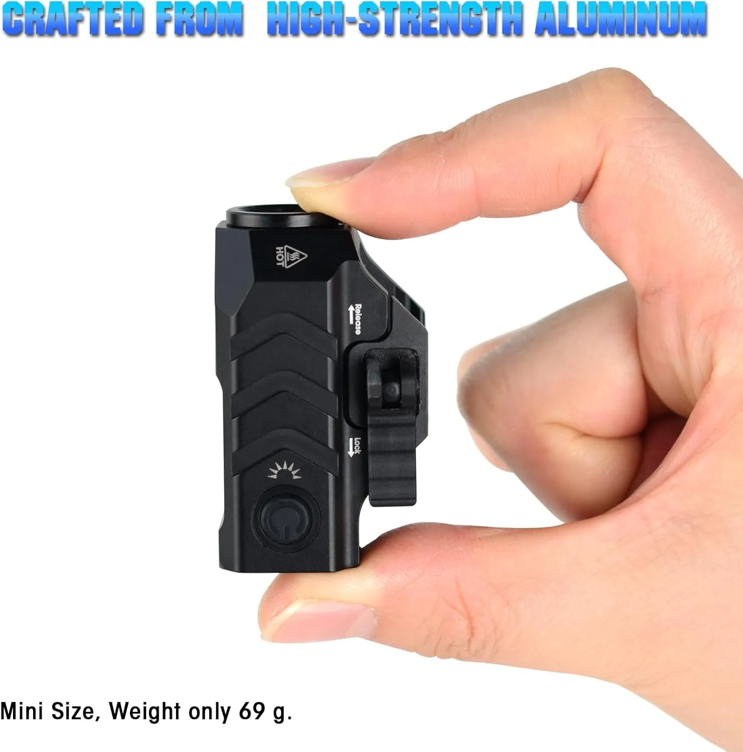 Tactical Flashlight Low Profile Quick Release,Mini Size,Magnetic Rechargeable for Pistol,Airsoft Light,Picatinny Rail Attachments