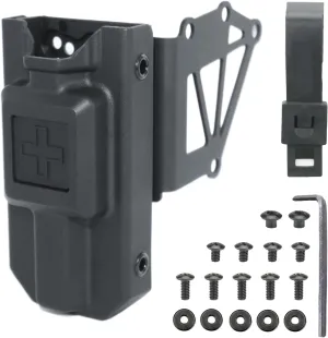 Tactical Tourniquet Holder with Holster Adapter Mount for Aluminum Gun Holster, QLS Police Gear Accessories Belt Attachment