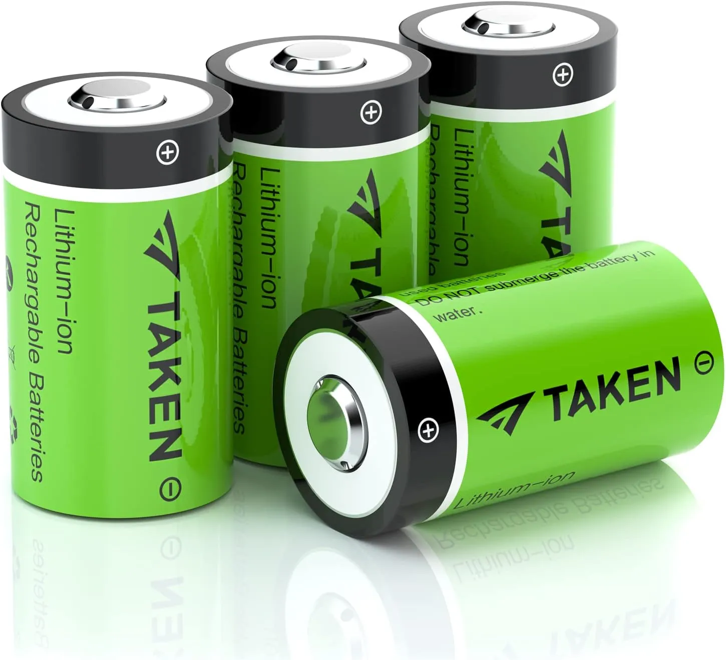 Taken 4 Pack 123 Batteries Lithium 3.7V CR123 Batteries [CAN BE RECHARGED] Compatible with Arlo Cameras (VMC3030/VMK3200/VMS3330/3430/3530), Flashlight, Microphone