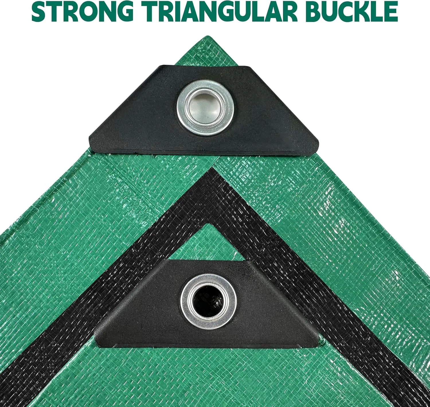 Tarp 15x15 ft Heavy Duty 100% Waterproof 10mil,UV Resistant,Durable Grommets and Reinforced Edges Green/Black Tarp for Camping, Swimming Pools,Car Coverage -by MVPNET