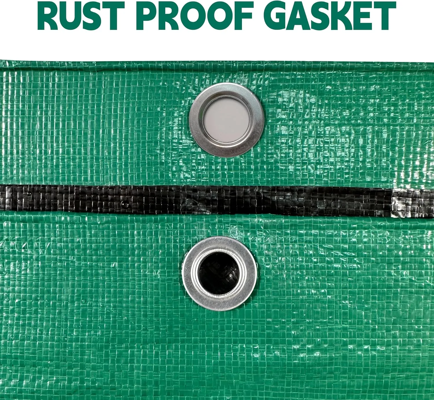 Tarp 15x15 ft Heavy Duty 100% Waterproof 10mil,UV Resistant,Durable Grommets and Reinforced Edges Green/Black Tarp for Camping, Swimming Pools,Car Coverage -by MVPNET