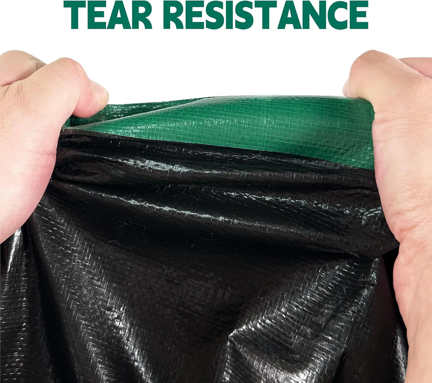 Tarp 15x15 ft Heavy Duty 100% Waterproof 10mil,UV Resistant,Durable Grommets and Reinforced Edges Green/Black Tarp for Camping, Swimming Pools,Car Coverage -by MVPNET
