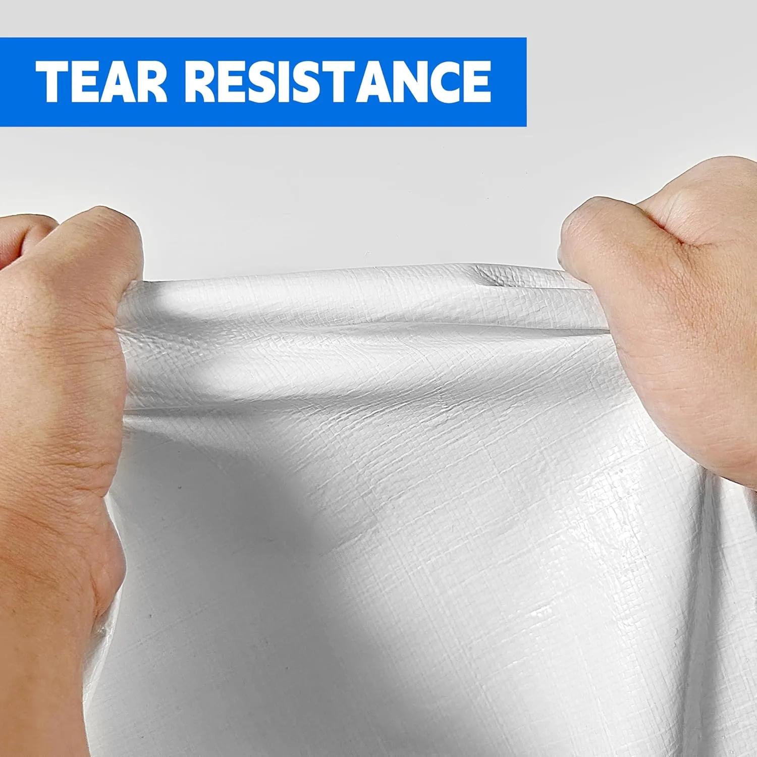 Tarp 6x8 ft Heavy Duty 12mil 100% Waterproof High Durability Multipurpose,Uv Resistant,White Tarp Suitable for Swimming Pools, Boats, Camping, Courtyards, Etc -by MVPNET