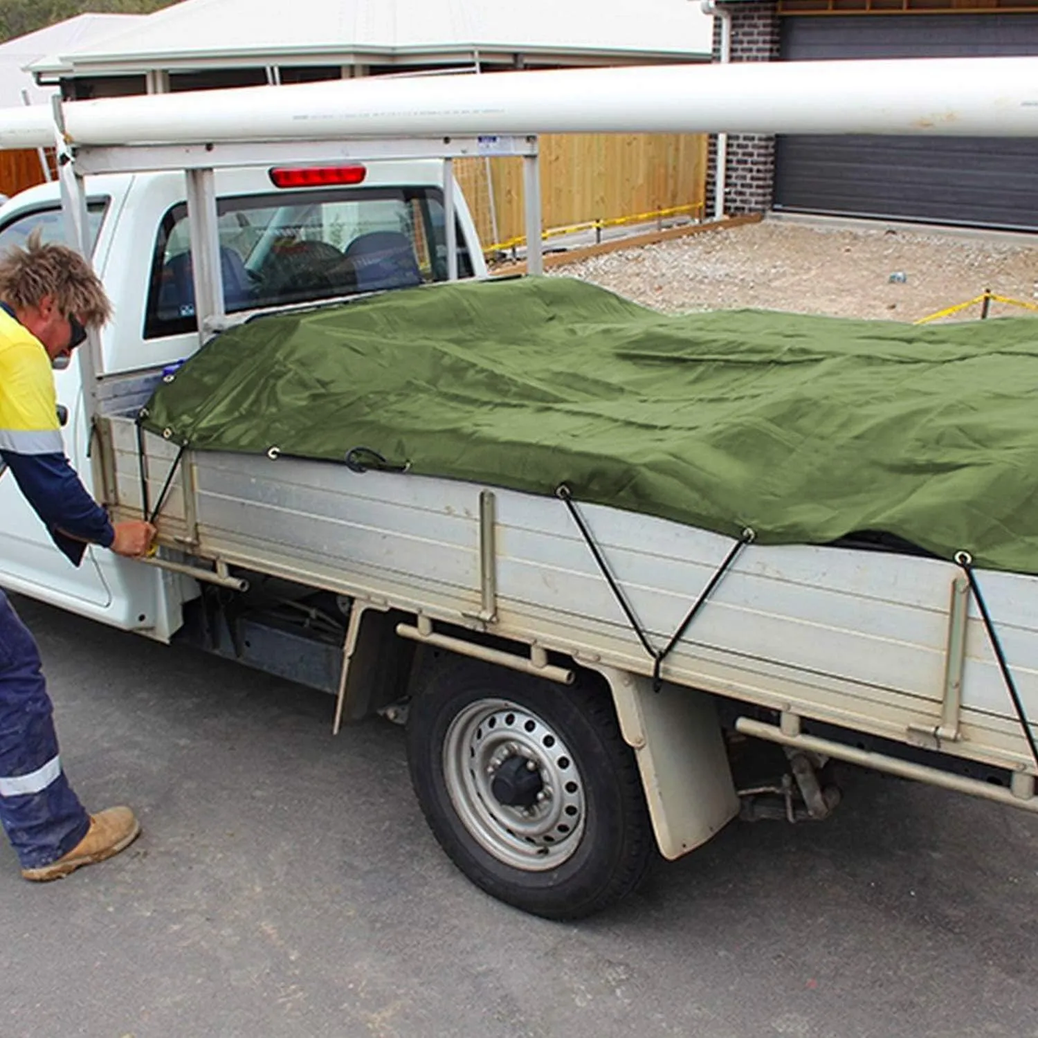 Tarp Canvas,Heavy Duty Waterproof for Outdoors, Truck, Water Resistant, UV Resistant Tarpaulin Cover for Car Boat Camping Firewood Woodpile(9.8 x 9.8 Feet)