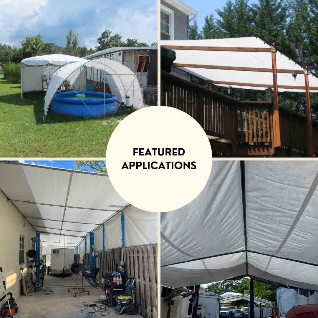 TARP SUPPLY Inc.10'x10' White Poly Tarp–8 Mil Waterproof,UV-Resistant Tarpaulin with Aluminum Grommets Reinforced Edges for Party Tents,Roofs,Boats,RVs,Furniture,Farm & Outdoor Use