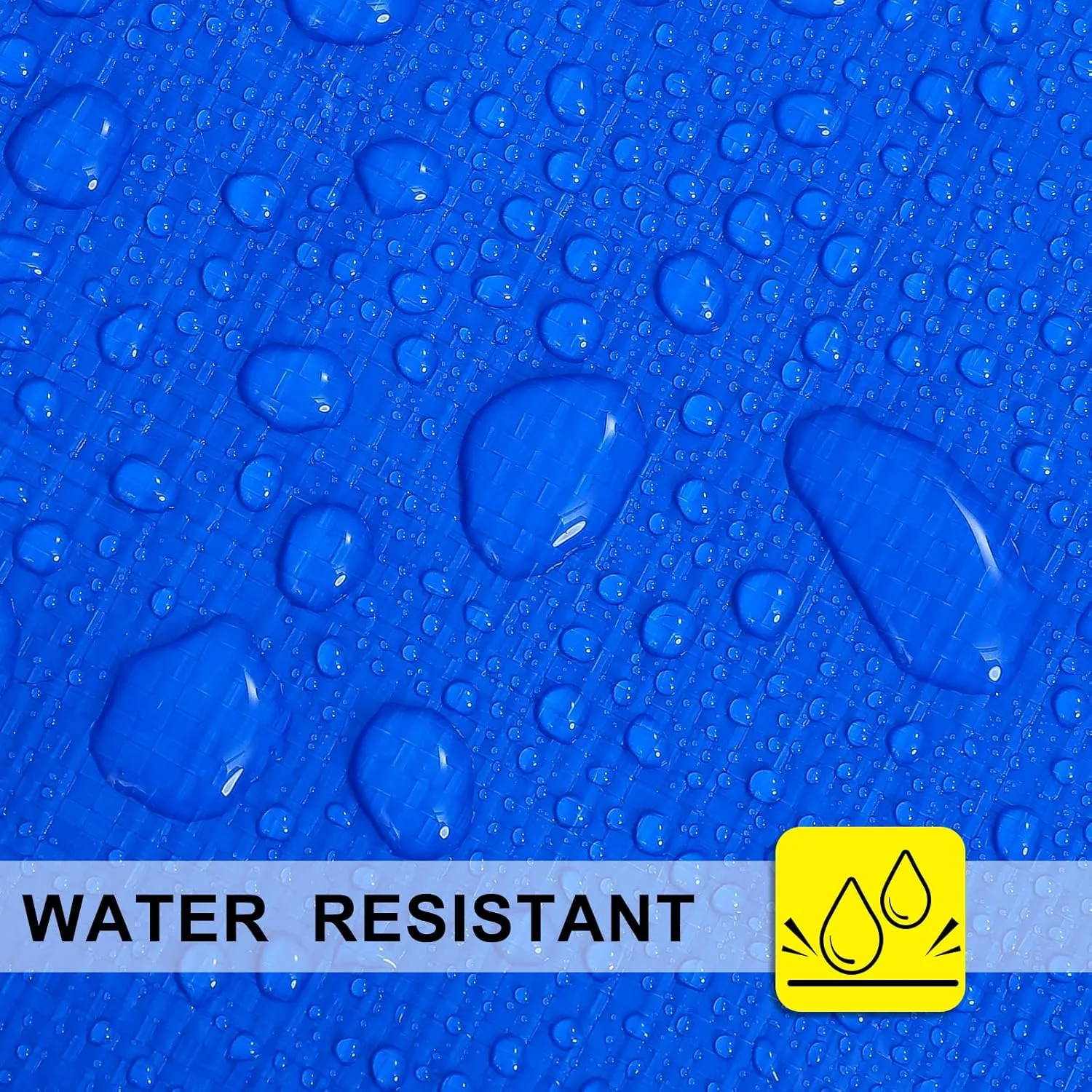 Tarps Blue 8X10ft 5Mil, Tarp Cover, Blanket, Waterproof, UV Resistant, Rip and Tear Proof, Poly Tarpaulin with Reinforced Edges for Roof, Camping Patio Pool Cover Boat