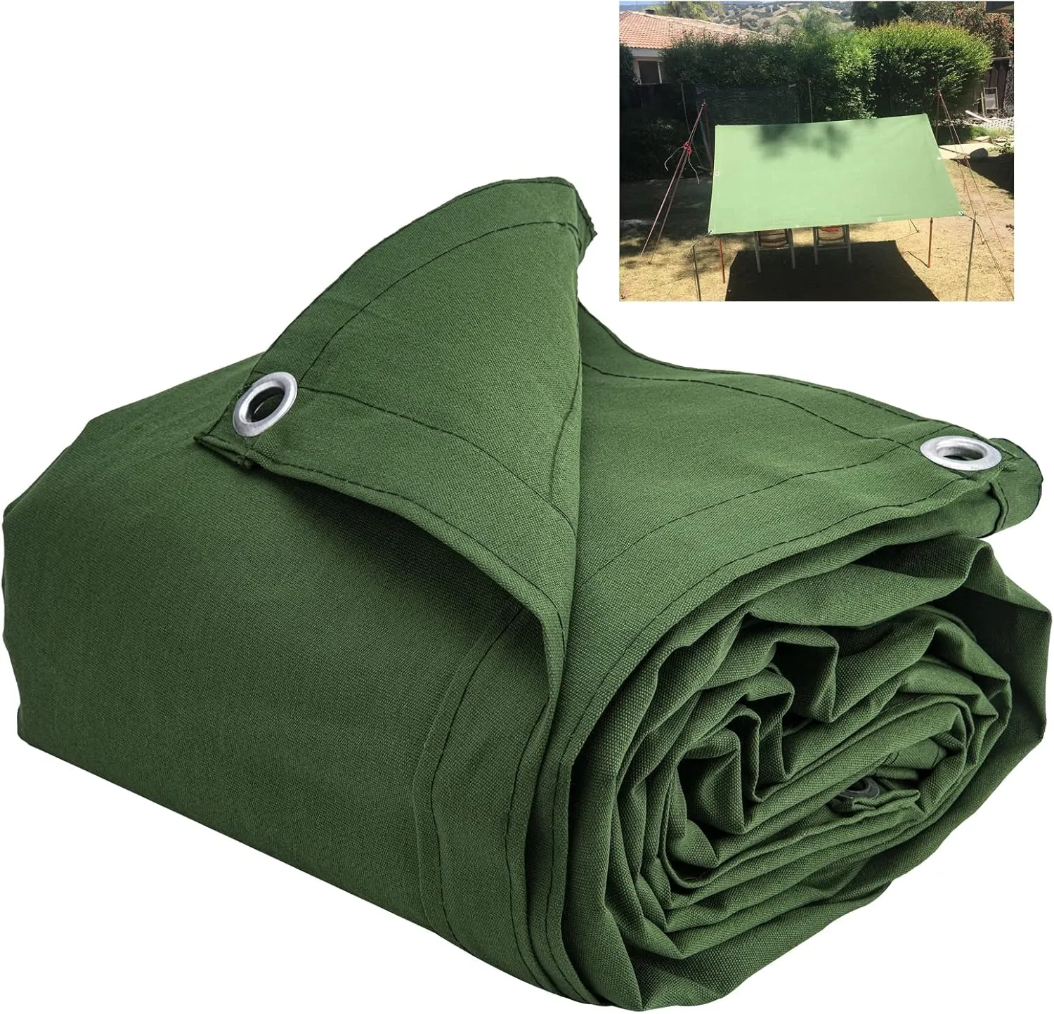 Tarps Heavy Duty Waterproof 10x12, 24 Mil Thick, Waterproof, UV and Tear Resistant, with Grommets and Reinforced Edges, Multi-Purpose Thick tarp