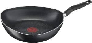 Tefal C26770 Start'Easy Triangle Pan 26 cm Non-Stick Coating Safe Thermal Signal Thermo Fusion Healthy Cooking Suitable for Induction Effortless Cleaning Black