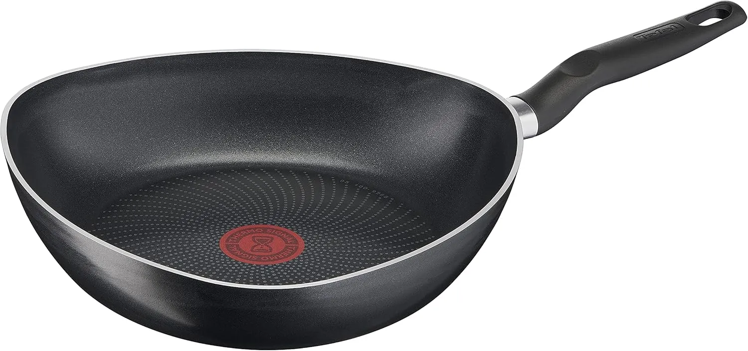 Tefal C26770 Start'Easy Triangle Pan 26 cm Non-Stick Coating Safe Thermal Signal Thermo Fusion Healthy Cooking Suitable for Induction Effortless Cleaning Black