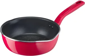 Tefal Chefclub Deep Frying Pan, 22 cm, Raspberry Red, Titanium Non-Stick Coating, Thermo-Signal, Induction G8061704