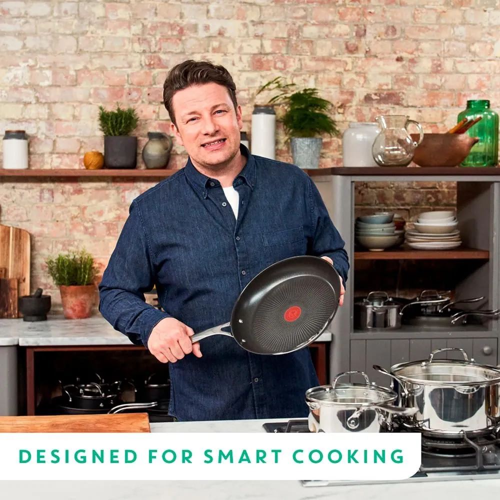 Tefal E3040644 Frying Pan 28 cm - Jamie Oliver, 18/10 Steel