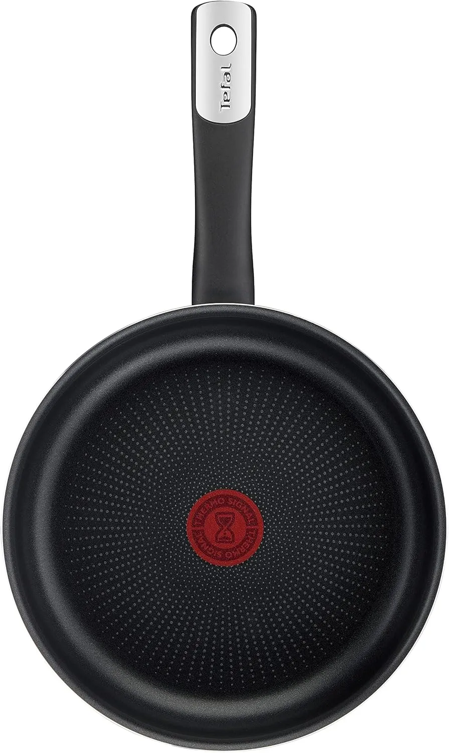 Tefal Hard Titanium Essential C38806 Frying Pan 28 cm Non-Stick Coating Thermal Signal at Ideal Frying Temperature Dishwasher Safe Not Suitable for Induction Cookers Made in France