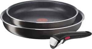 Tefal Ingenio L1509202 Frying Pans 24/28 cm, Removable Handle, Non-Induction, Non-Stick Coating, Stackable, Dishwasher Safe, Easy Plus, Set of 2