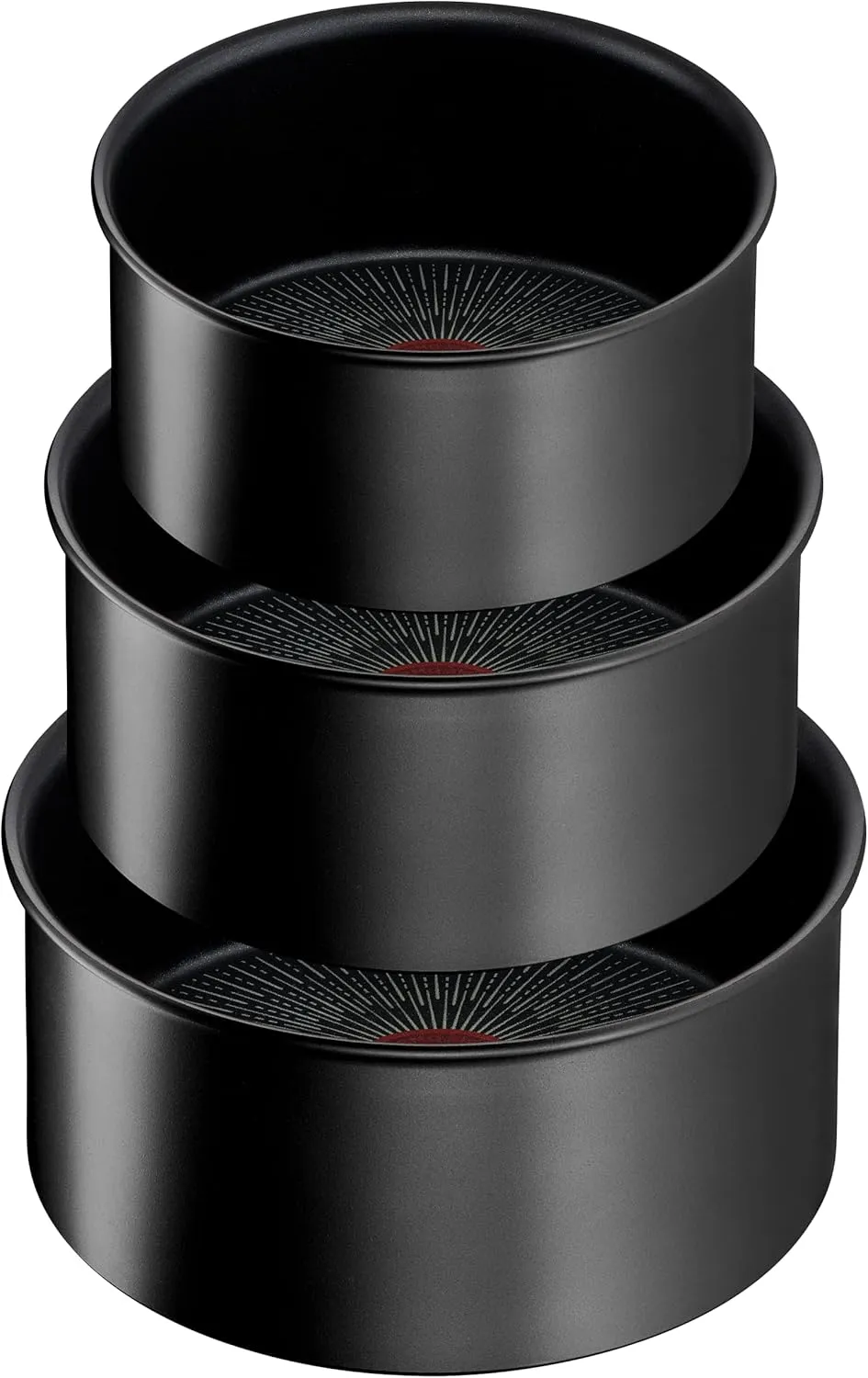 Tefal Ingenio L7679202 Set of 3 Saucepans   Removable Handle, Induction, Non-Stick Coating, Stackable, Dishwasher Safe, Made in France, Eco Resist On