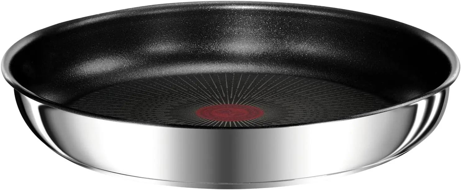 Tefal L9730602 Ingenio Preference, Stackable, Stainless Steel, Safe Non-Stick Coating, Induction, Made in France, Versatility, Space Saving, Temperature Indicator, Frying pan 28 cm