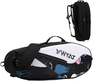 Tennis 3 Rackets Racquets Single Shoulder Bag Handbag for Women Men, Waterproof Badminton Squash Racquets Big Compartment Bags