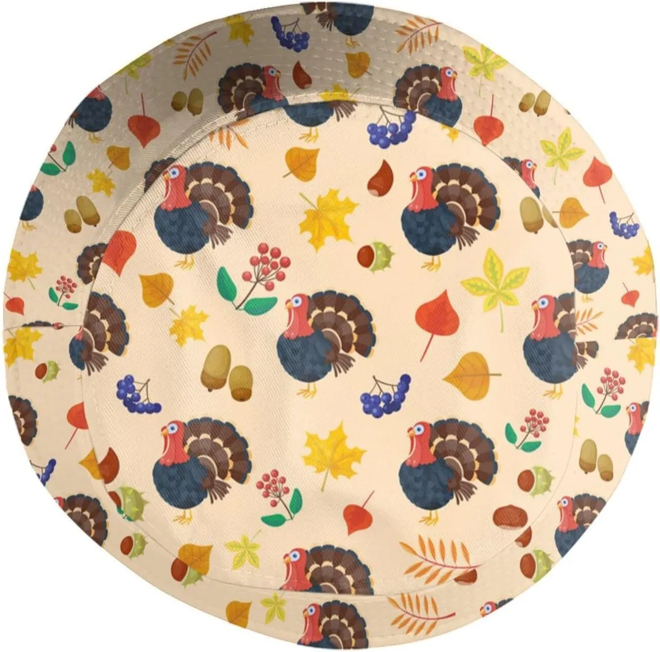 Thanksgiving Turkey Bucket Hat for Men Women Teens Packable Funny Turkey Sun Hats Fisherman Hat Cap
