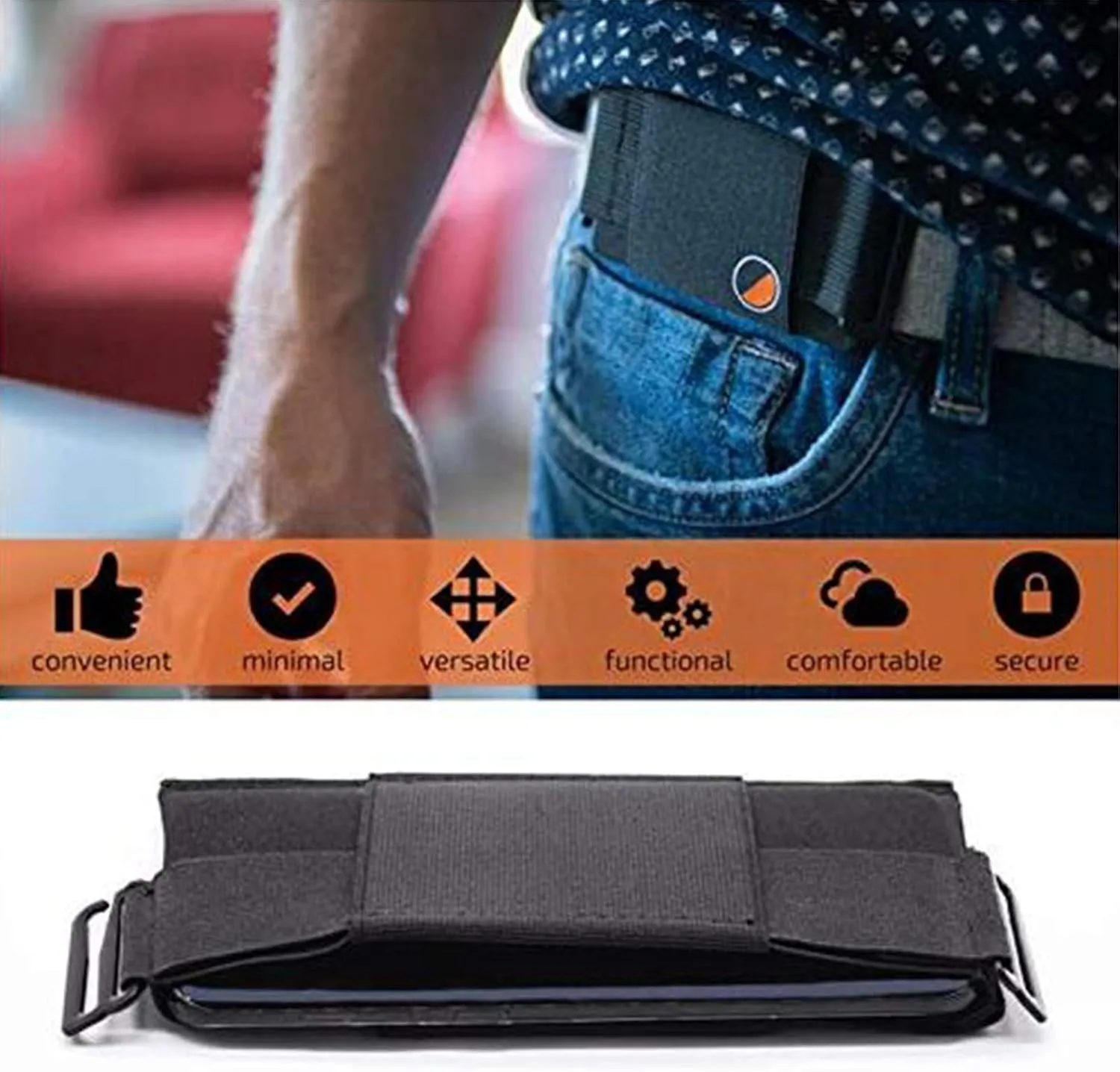 The Minimalist Invisible Wallet - Unisex Waist Bag Mini Pouch for Key Card Phone Sports Outdoor 2023 NEW（S: 125mm）