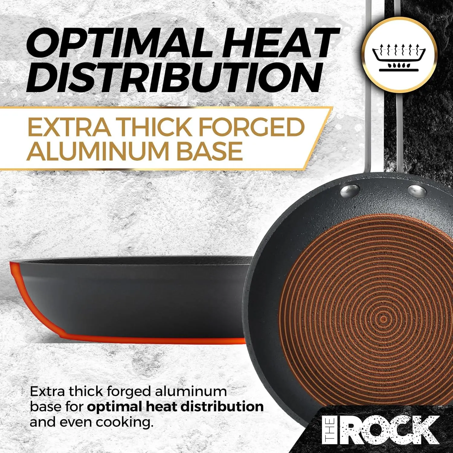 THE ROCK Single Serve Nonstick Pots and Pans Set, 4pc Portion Control Cookware Set with Rock.Tec, Stackable Set with Stainless Steel Handle, Scratch/Stain/Crack Proof, Oven & Dishwasher Safe, Black