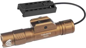 ThruNite Ratel Weaponlight Customized Black Scout Survival Edition Max 1635 Lumens USB-C Rechargeable Flashlight 1913 Rail Mount Flashlights, Desert Tan Cool White