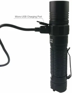 ThruNite TC15 2300 Lumens Rechargeable Flashlight,Micro-USB Chargeable Handheld Flashlight,Cool White LED Flashlight for Indoor/Outdoor -Black CW