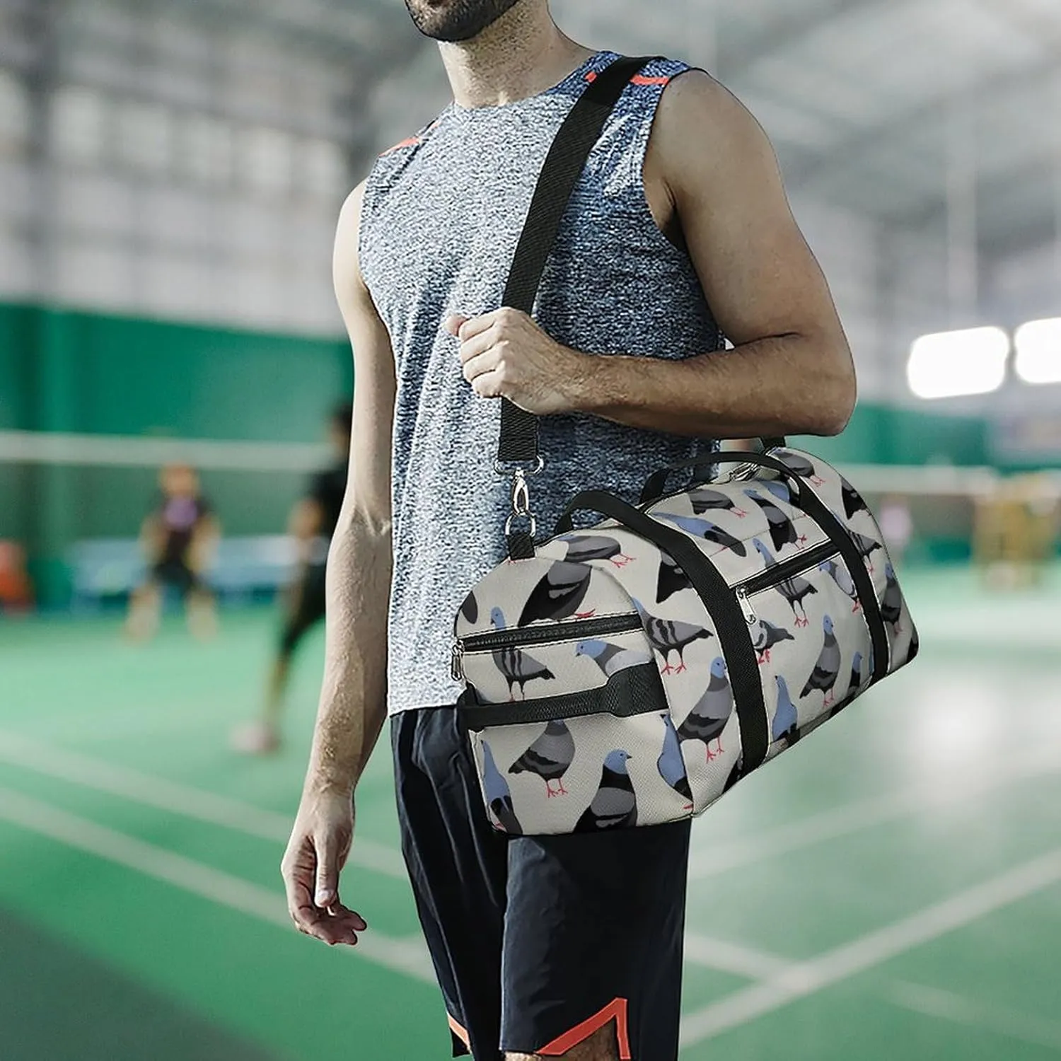 TigerPrint Portable Large Capacity Fully Printed Fitness Bag Unisex