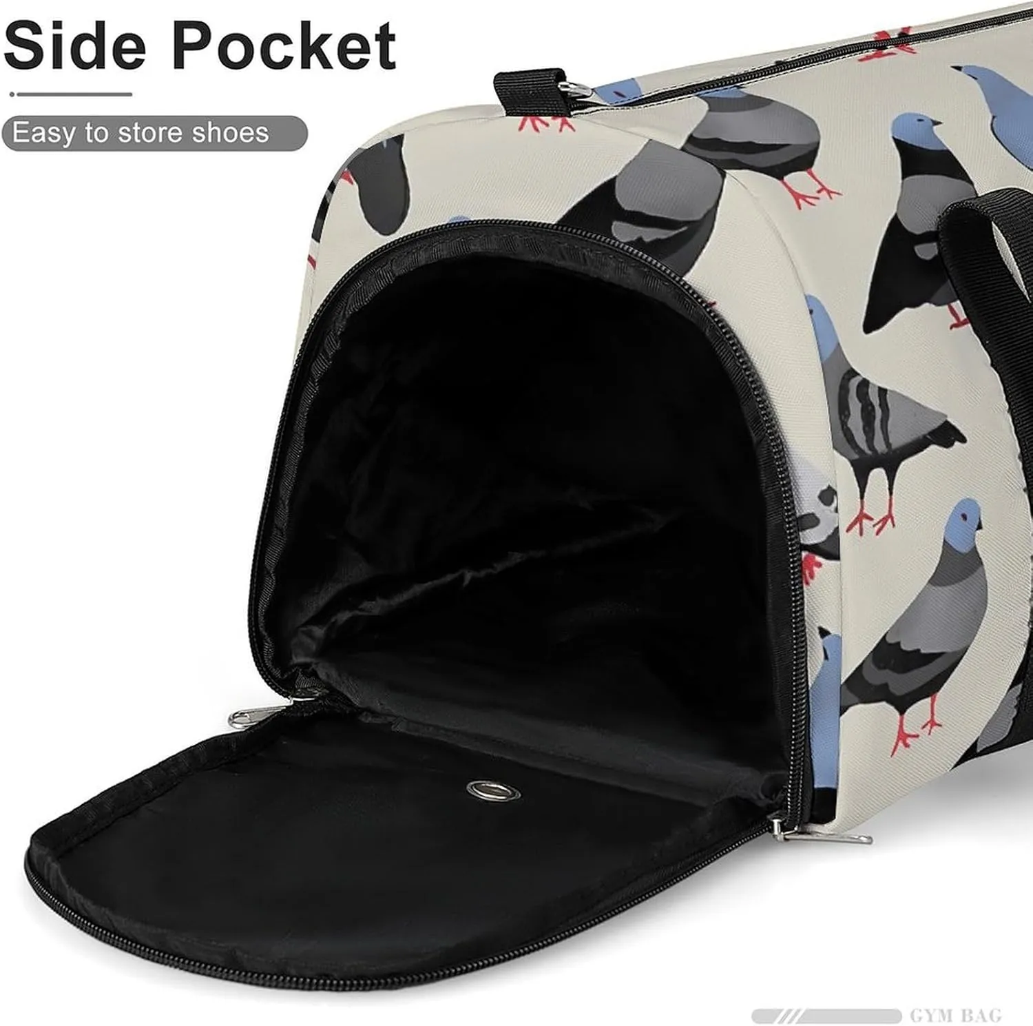 TigerPrint Portable Large Capacity Fully Printed Fitness Bag Unisex