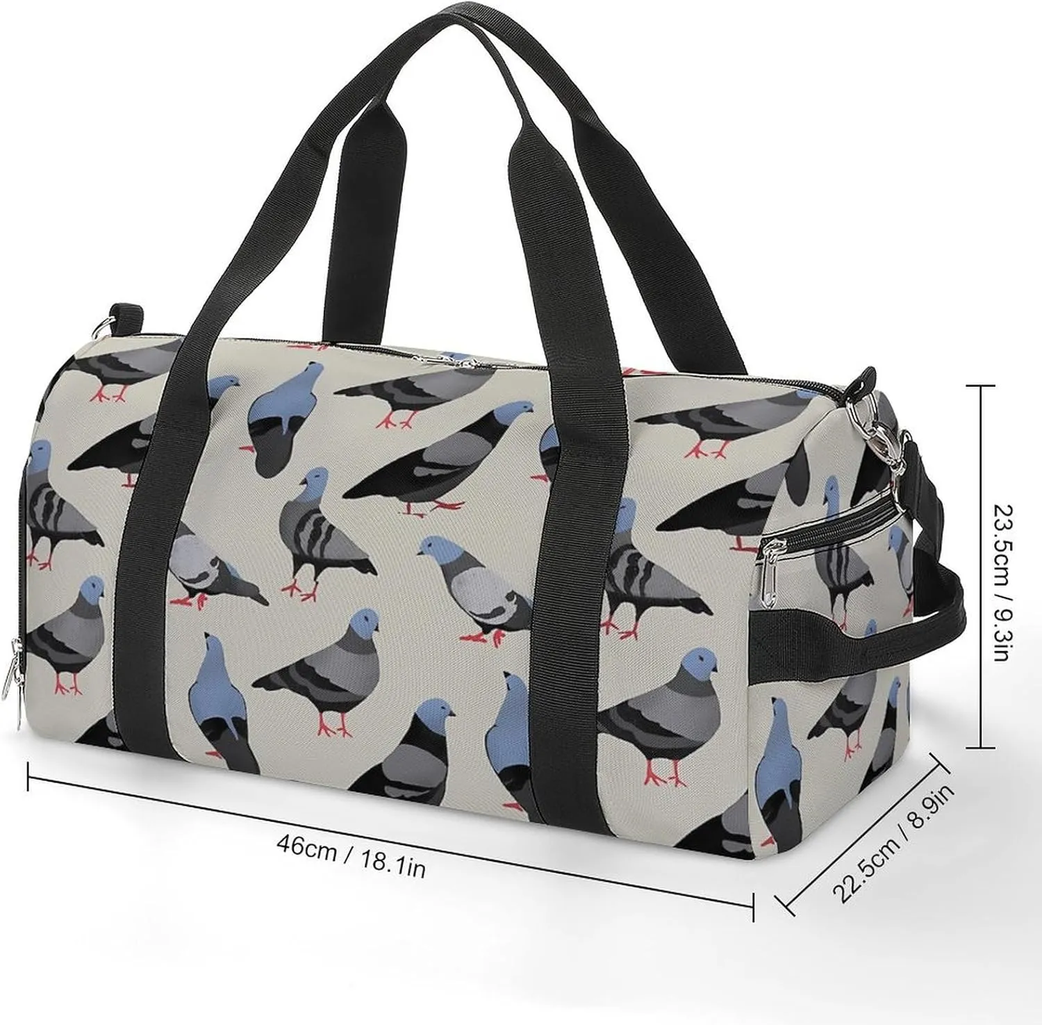 TigerPrint Portable Large Capacity Fully Printed Fitness Bag Unisex