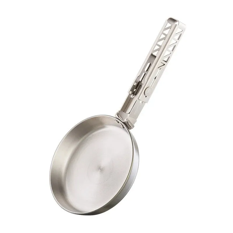 Titanium Omelette Frying Pan – Portable Camping Tableware for Outdoor Hiking & Picnic (140ml)