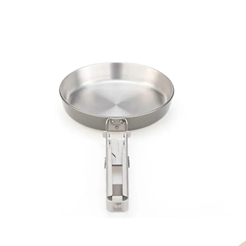 Titanium Omelette Frying Pan – Portable Camping Tableware for Outdoor Hiking & Picnic (140ml)