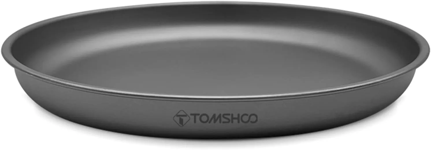 Titanium pan, 1000ML/1500ML Lightweight Titanium Frying Pan Dinner Fruit Plate Pan Food Container for Outdoor Camping Hiking Backpacking Picnic BBQ