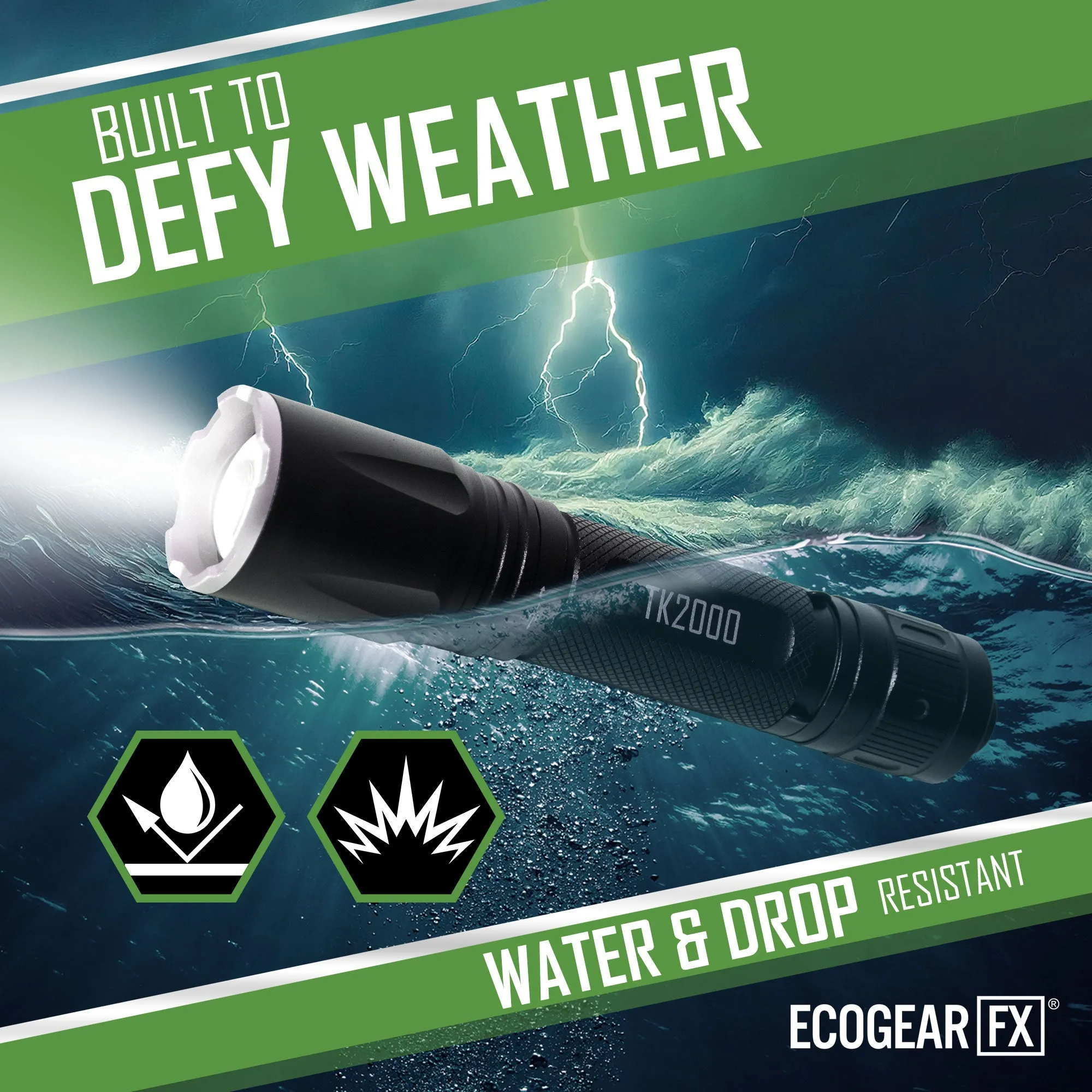 TK2000 – USB Rechargeable LED Tactical Flashlight