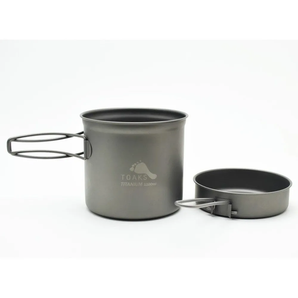 TOAKS TITANIUM 1100ML POT WITH FRY PAN LID