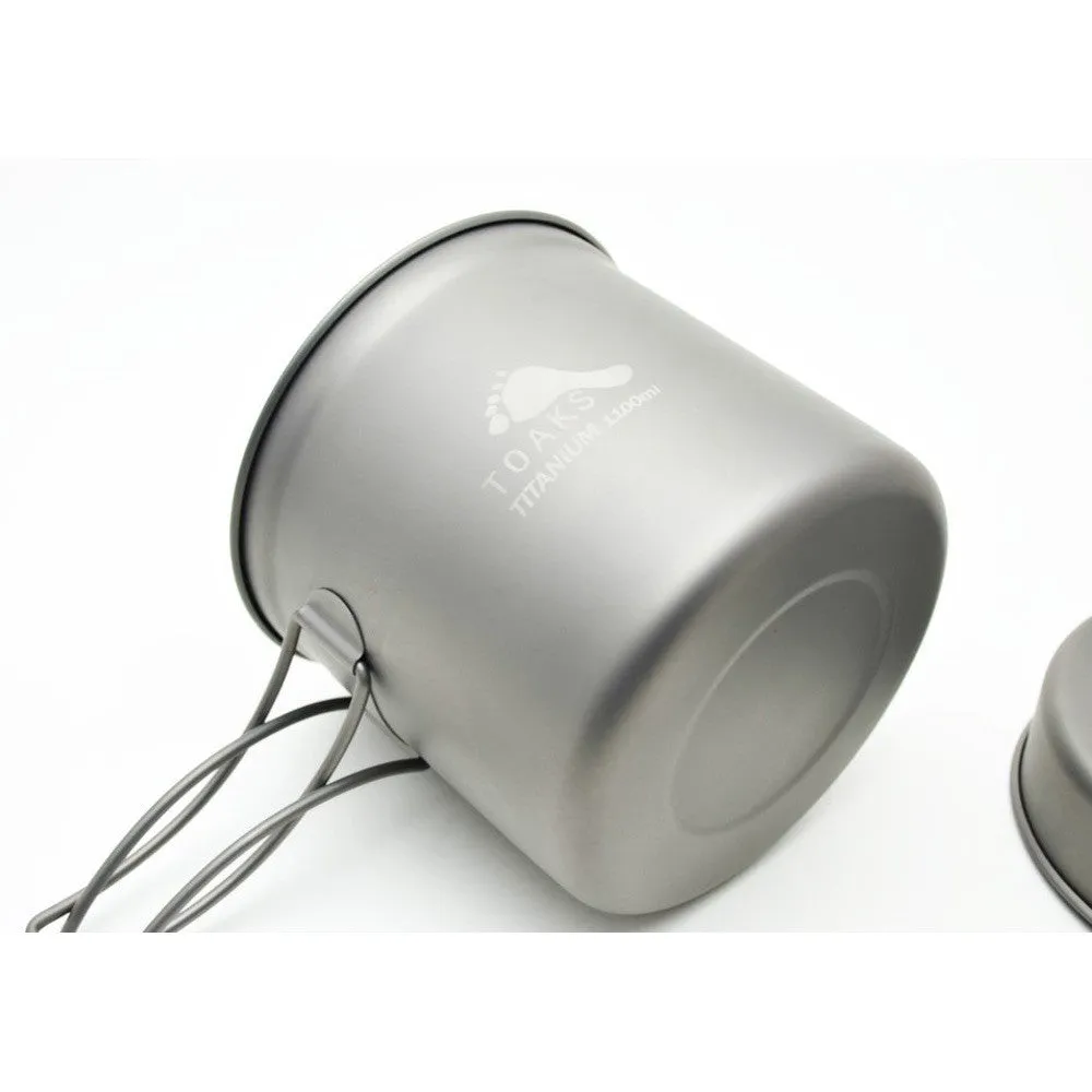 TOAKS TITANIUM 1100ML POT WITH FRY PAN LID