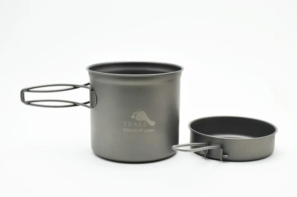 Toaks Titanium 1100ml Pot With Frypan
