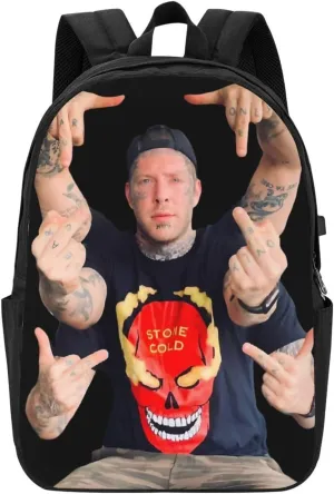 Tom Music Macdonald Backpack Laptop Bag Durable Large Capacity Fashion backpack Travel Bag With USB Charging Port 17in