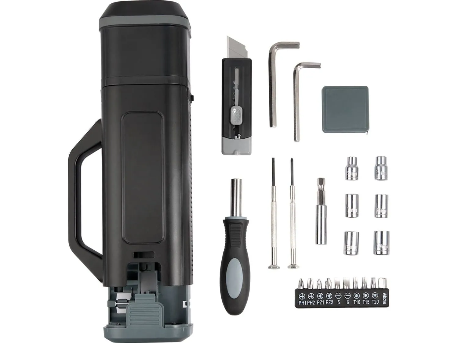Tool Set With Rechargeable LED Flashlight
